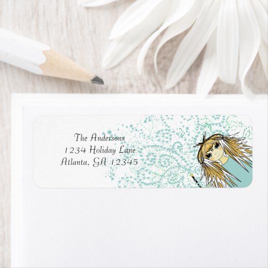 アニメ誕生日パーティー招待差出人住所 ラベル (インサイチュ)