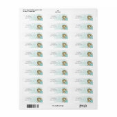 アニメ誕生日パーティー招待差出人住所 ラベル (フルシート)