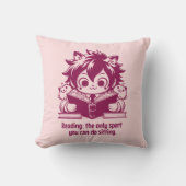 アニメ読キャットボーイの本おもしろいと本の引用文 クッション (正面)