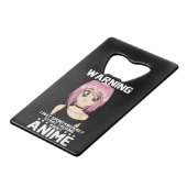 アニメ警告について話し始めるかもしれない クレジットカード栓抜き (正面アングル)