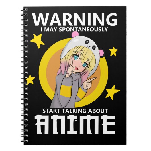 アニメ警告について話し始めるかもしれない ノートブック (正面)