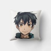 アニメ超能力者の喜び - 若い男性キャラクター クッション (裏面)