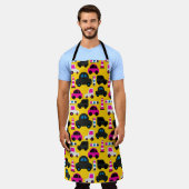 アニメ車（黄色） エプロン (着用した状態)