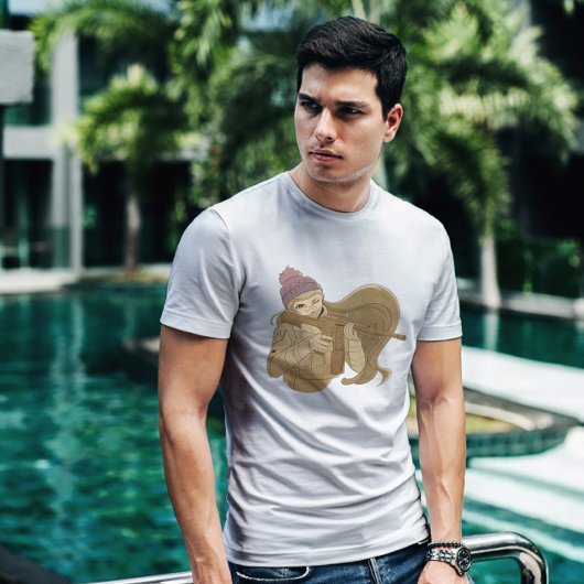 アニメ軍隊兵士ガール Tシャツ