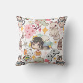 アニメ過負荷かわいいパターン クッション (裏面)