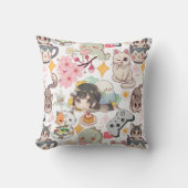 アニメ過負荷かわいいパターン クッション (正面)