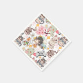 アニメ過負荷かわいいパターン スタンダードカクテルナプキン (角)