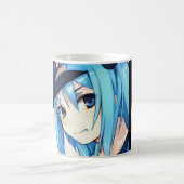 アニメ青髪の女の子ブルーアイコーヒーマグ コーヒーマグカップ (中央)