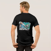 アニメ風サッカー　ゲームを尊重する トライブレンドＴシャツ (裏面全面)