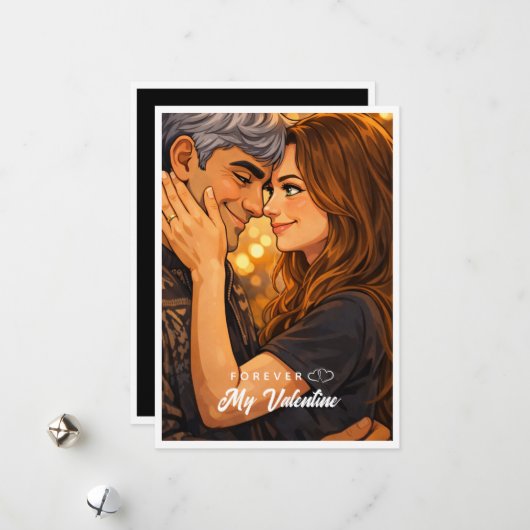 アニメ風バレンタインデーカード シーズンカード (正面/裏面インサイチュ)