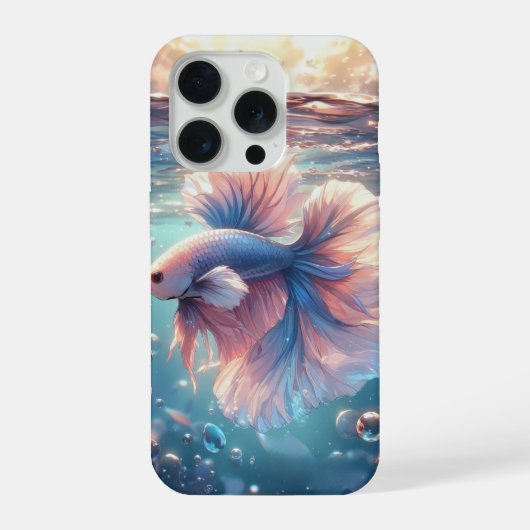 アニメ風パールハーフムーン・ベタ iPhoneケース (裏面)