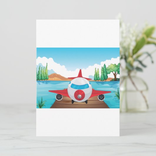 アニメ飛行機オンレイク波止場おもしろい旅行アドベンチャー 招待状 (スタンド正面)