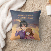 アニメ魔法 – サンセット赤面 クッション (ブランケット)