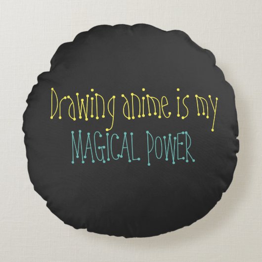 アニメ魔法 – 丸枕 ラウンドクッション (正面)