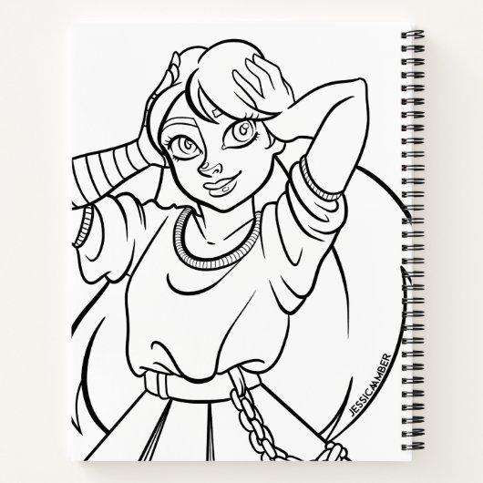 アニメ10代のパンク着色学校 ノートブック (裏面)