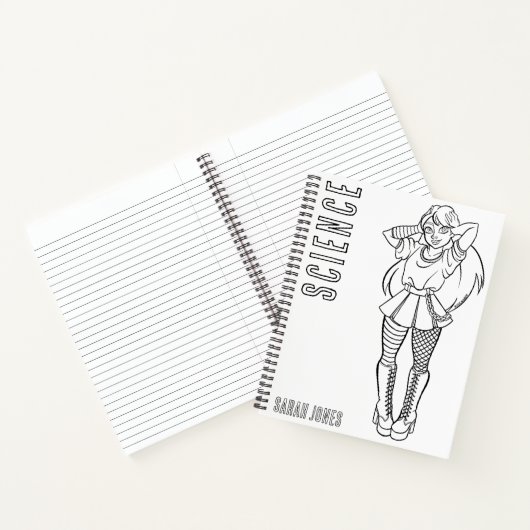 アニメ10代のパンク着色学校 ノートブック (内部)