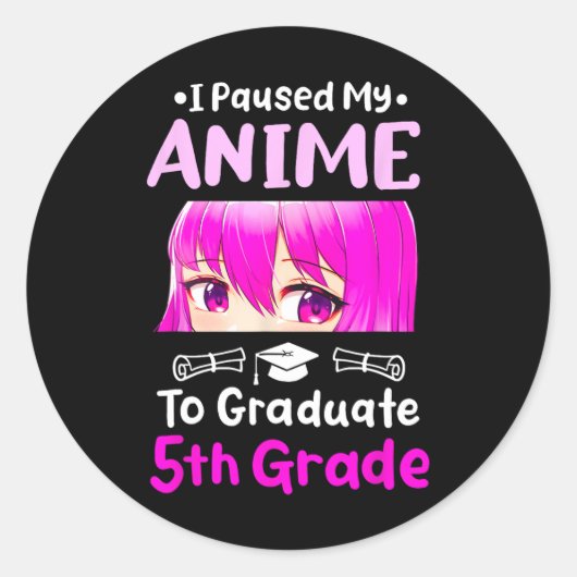 アニメ5年生の卒業2025オタクを一時停止 ラウンドシール (正面)