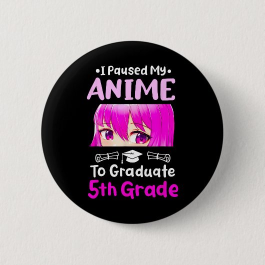 アニメ5年生の卒業2025オタクを一時停止 缶バッジ (正面)