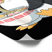 アニメ かわいい ペンギン ラーメン ギフト メンズ ポスター (角)