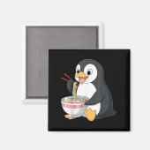 アニメ かわいい ペンギン ラーメン ギフト メンズ マグネット (正面/裏面)