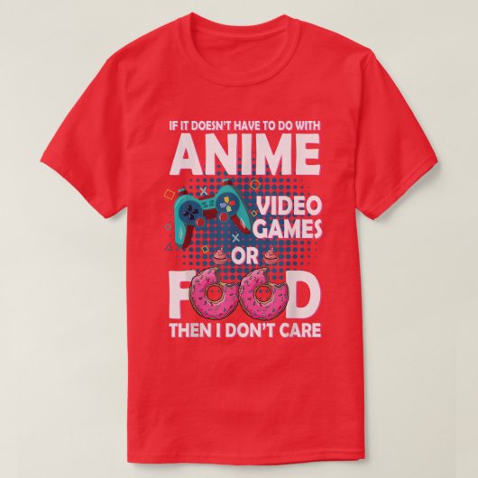 アニメ・アート・ビデオ・ゲームまたは食品 Tシャツ (デザイン正面)
