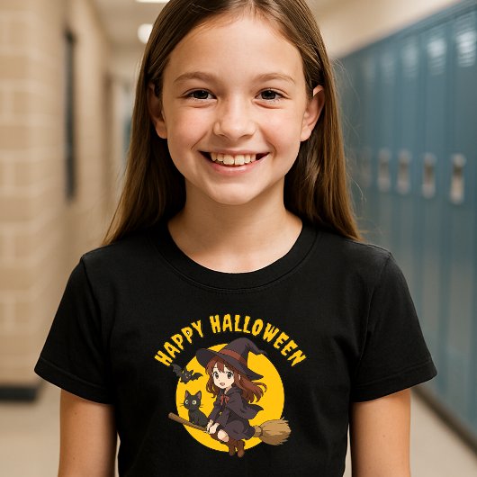 アニメ・ウィッチ&キャットオンブロムガールズハロウィン Tシャツ