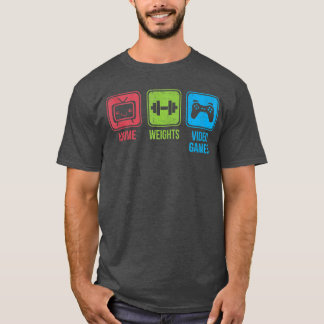 アニメ ウェイト トレーニング ゲーム オタク ワークアウト アンコップ ビンテージ Tシャツ