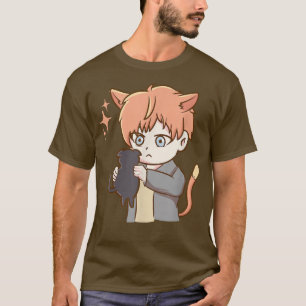 アニメ・オタクの少女 – Cute Cat – 日本文化アート – Tシャツ