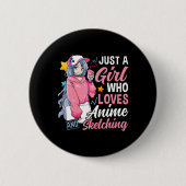 アニメ・オタクの贈り物はアニメやSを愛する女の子。 缶バッジ (正面)
