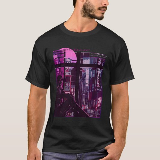 アニメ「オタクVAPORWAVE SEATICAL SAD ANIME」 Tシャツ (正面)