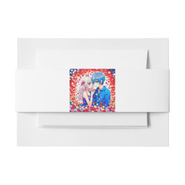 アニメ・カップル結婚・レッドのテーマ 招待状ベリーバンド