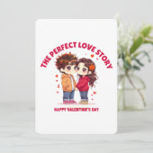 アニメ カップル "パーフェクト ラブストーリー" バレンタインデー シーズンカード (スタンド正面)
