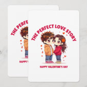アニメ カップル "パーフェクト ラブストーリー" バレンタインデー シーズンカード (正面/裏面)