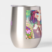 アニメ・ガールとシャムパーソナライズされた猫 (右面)