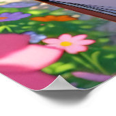 アニメ・ガールとシャムパーソナライズされた猫 ポスター (角)