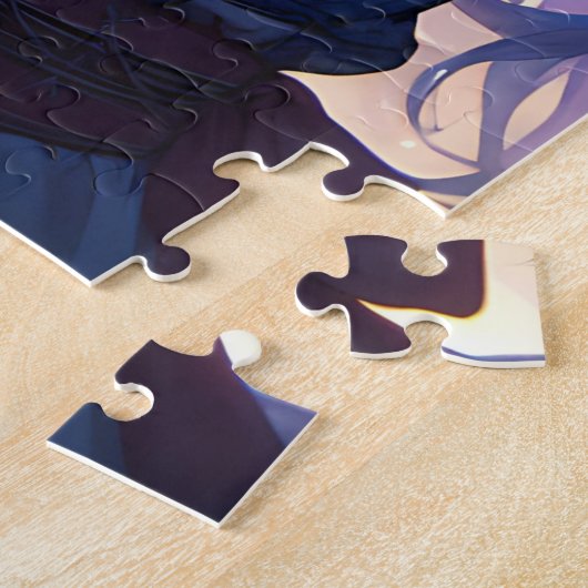 アニメ・ガールとドラゴン神秘的 ジグソーパズル (側面)