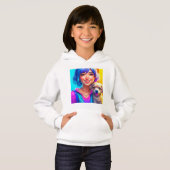 アニメ・ガールと子犬 (正面フル)