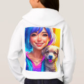 アニメ・ガールと子犬 (裏面)