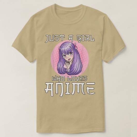 『アニメ・ガール・アニメ・T・シ10代のアを愛する少女』 Tシャツ (デザイン正面)