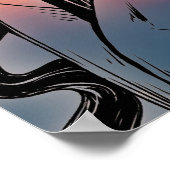 アニメ・ガール・サンセット衣装イラストレーションポスター ポスター (角)