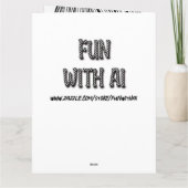 アニメ・ガール・ヘッドフォン猫の耳ビッグ誕生日 カード (裏面)