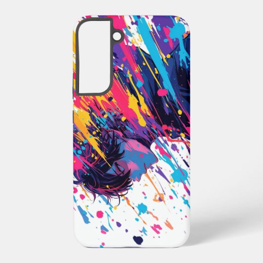 アニメ・グラフィティ・カオス - カラースプラッシュ SAMSUNG GALAXYケース (裏面)