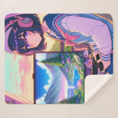 アニメ・ゲーマー・ガール シェルパブランケット (正面(横))