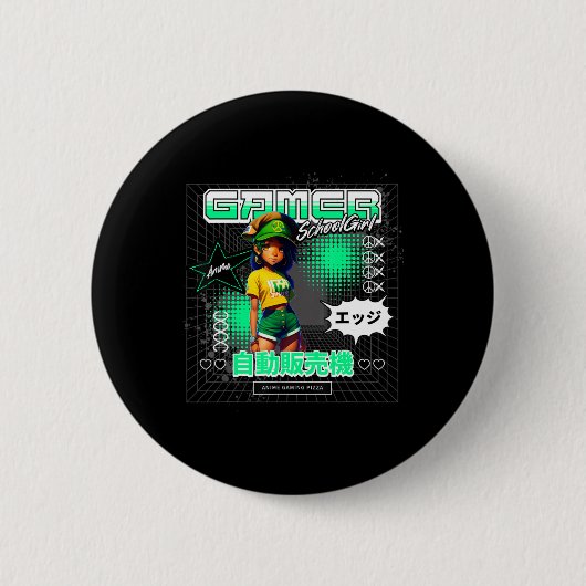 アニメ・ゲームスクールの女の子が大好き 缶バッジ (正面)