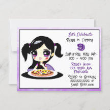 アニメ ゲーム少女の誕生日ピザパーティー