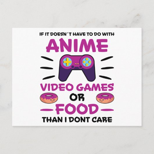 アニメ ゲーム 食品 マンガ 日本の楽しみ かわいい ギフト ポストカード (正面)