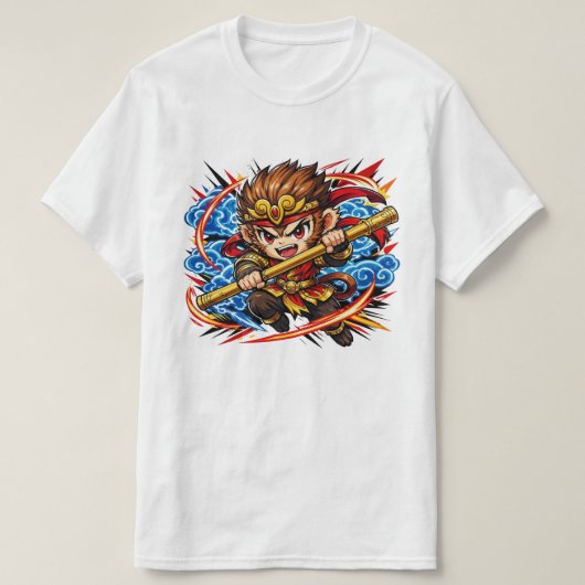 アニメ サン・ウーコン 孫悟空 - 西遊記 Tシャツ (デザイン正面)