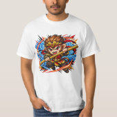 アニメ サン・ウーコン 孫悟空 - 西遊記 Tシャツ (正面)