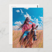 アニメ・ジャーニー・オン・乗馬自然 ポストカード (正面/裏面)