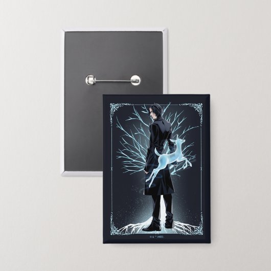 アニメ・セウェルススナープのドゥ・パトロナス 缶バッジ (正面/裏面)